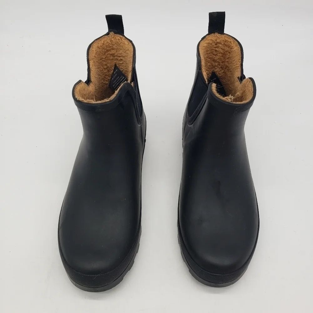 Chooka Shoes Women's 9 Waterproof Plush Chelsea Boots Black